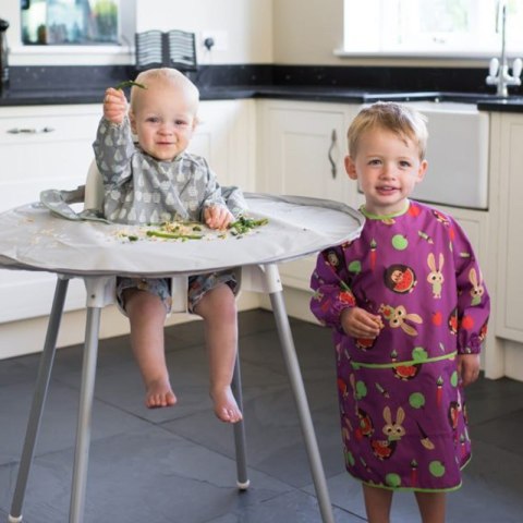 Tidy Tot - śliniak fartuszkowy długi z kieszonką Coverall Bib Plum Purple Tidy Tot - śliniak fartuszkowy długi z kieszonką Coverall Bib Plum Purple