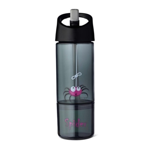 Carl Oscar Kids Bottle 2in1 Bidon z pojemnikiem na przekąski 2w1 Grey - Spider Carl Oscar Kids Bottle 2in1 Bidon z pojemnikiem na przekąski 2w1 Grey - Spider