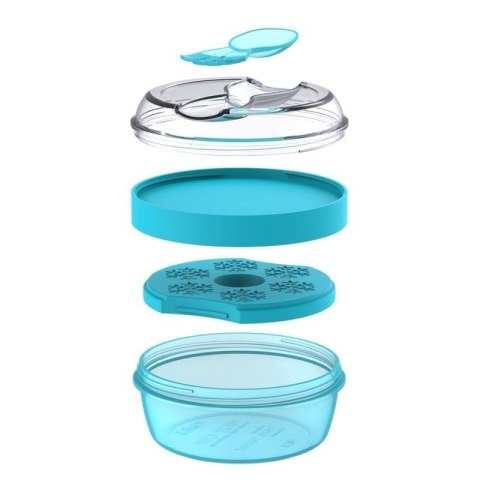 Carl Oscar- N'ice Cup™ Pojemnik śniadaniowy z wkładem chłodzący Turquoise - Giraffe Carl Oscar- N'ice Cup™ Pojemnik śniadaniowy z wkładem chłodzący Turquoise - Giraffe