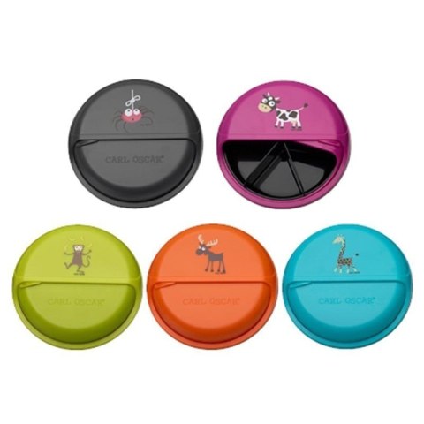 Carl Oscar Small SnackDISC™ 5 komorowy obrotowy pojemnik na przekąski Grey - Spider Carl Oscar Small SnackDISC™ 5 komorowy obrotowy pojemnik na przekąski Grey - Spider