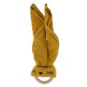 Hi Little One - Przytulanka dou dou z gryzakiem SLEEPY BUNNY z organicznej BIO bawełny Mustard Hi Little One - Przytulanka dou dou z gryzakiem SLEEPY BUNNY z organicznej BIO bawełny Mustard
