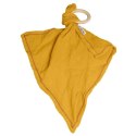 Hi Little One - Przytulanka dou dou z gryzakiem z organicznej BIO bawełny Mustard Hi Little One - Przytulanka dou dou z gryzakiem z organicznej BIO bawełny Mustard