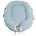 Hi Little One kokon gniazdko dla Noworodka z organicznego oddychającego BIO muślinu Baby Blue Hi Little One kokon gniazdko dla Noworodka z organicznego oddychającego BIO muślinu Baby Blue