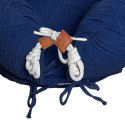 Hi Little One kokon gniazdko dla Noworodka z organicznego oddychającego BIO muślinu Navy Hi Little One kokon gniazdko dla Noworodka z organicznego oddychającego BIO muślinu Navy