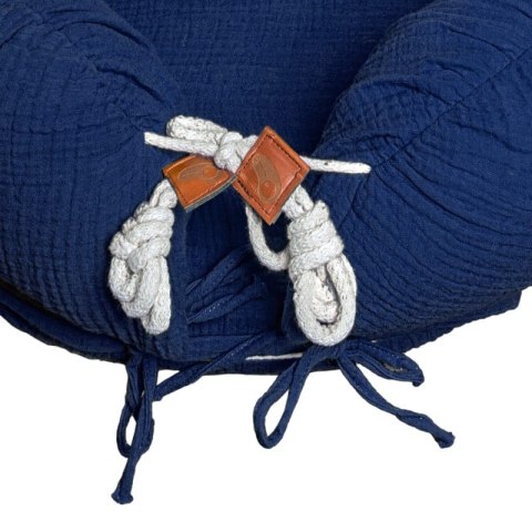 Hi Little One kokon gniazdko dla Noworodka z organicznego oddychającego BIO muślinu Navy Hi Little One kokon gniazdko dla Noworodka z organicznego oddychającego BIO muślinu Navy