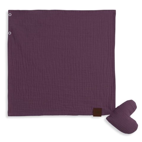 Hi Little One pieluszka, przytulanka doudou z zawieszką na smoczek BIO muślin HEART Lavender Hi Little One pieluszka, przytulanka doudou z zawieszką na smoczek BIO muślin HEART Lavender