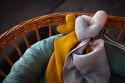 Hi Little One pieluszka, przytulanka doudou z zawieszką na smoczek BIO muślin HEART Tiffany Hi Little One pieluszka, przytulanka doudou z zawieszką na smoczek BIO muślin HEART Tiffany