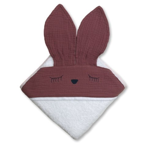 Hi Little One ręcznik okrycie kąpielowe z kapturem 100x100 cm SLEEPY BUNNY Lavender Hi Little One ręcznik okrycie kąpielowe z kapturem 100x100 cm SLEEPY BUNNY Lavender