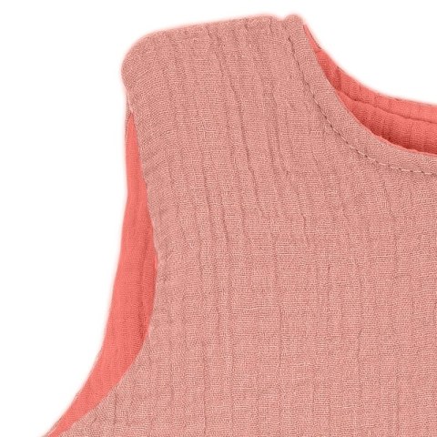 Hi Little One śpiworek dwustronny z nogawkami TOG 1,5 BIO muślin SLIM BAG BABY PINK/CORAL roz M Hi Little One śpiworek dwustronny z nogawkami TOG 1,5 BIO muślin SLIM BAG BABY PINK/CORAL roz M