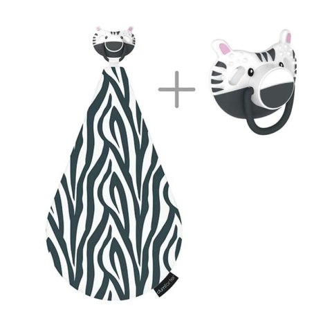 Dumforter 3in1 smoczek z gryzakiem + kocyk przytulanka Zebra ZsaZsa Dumforter 3in1 smoczek z gryzakiem + kocyk przytulanka Zebra ZsaZsa