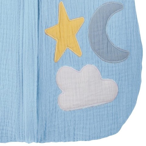 Hi Little One śpiworek do spania dla Niemowlaka TOG 1,0 BIO muślin DAY & NIGHT Baby Blue M Hi Little One śpiworek do spania dla Niemowlaka TOG 1,0 BIO muślin DAY & NIGHT Baby Blue M