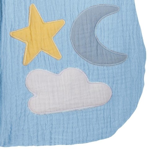 Hi Little One śpiworek do spania dla Noworodka TOG 1,0 BIO muślin DAY & NIGHT Baby Blue S Hi Little One śpiworek do spania dla Noworodka TOG 1,0 BIO muślin DAY & NIGHT Baby Blue S
