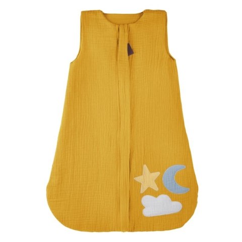 Hi Little One śpiworek do spania dla Noworodka TOG 1,0 BIO muślin DAY & NIGHT Mustard S Hi Little One śpiworek do spania dla Noworodka TOG 1,0 BIO muślin DAY & NIGHT Mustard S