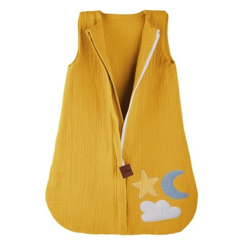 Hi Little One śpiworek do spania dla Noworodka TOG 1,0 BIO muślin DAY & NIGHT Mustard S Hi Little One śpiworek do spania dla Noworodka TOG 1,0 BIO muślin DAY & NIGHT Mustard S