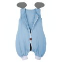 Hi Little One śpiworek do spania z nogawkami dla Niemowlaka TOG 1,0 BIO muślin ELEPHANT Baby Blue/Gray roz M Hi Little One śpiworek do spania z nogawkami dla Niemowlaka TOG 1,0 BIO muślin ELEPHANT Baby Blue/Gray roz M