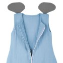 Hi Little One śpiworek do spania z nogawkami dla Niemowlaka TOG 1,0 BIO muślin ELEPHANT Baby Blue/Gray roz M Hi Little One śpiworek do spania z nogawkami dla Niemowlaka TOG 1,0 BIO muślin ELEPHANT Baby Blue/Gray roz M