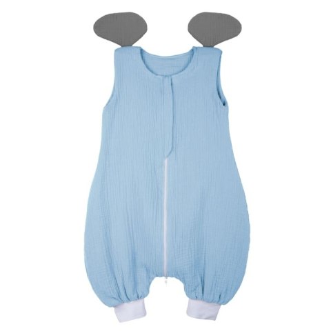 Hi Little One śpiworek do spania z nogawkami dla Niemowlaka TOG 1,0 BIO muślin ELEPHANT Baby Blue/Gray roz M Hi Little One śpiworek do spania z nogawkami dla Niemowlaka TOG 1,0 BIO muślin ELEPHANT Baby Blue/Gray roz M