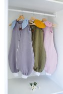 Hi Little One śpiworek do spania z nogawkami dla Niemowlaka TOG 1,0 BIO muślin SLEEPY BUNNY Gray/Baby Blue roz M Hi Little One śpiworek do spania z nogawkami dla Niemowlaka TOG 1,0 BIO muślin SLEEPY BUNNY Gray/Baby Blue roz M