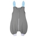 Hi Little One śpiworek do spania z nogawkami dla Niemowlaka TOG 1,0 BIO muślin SLEEPY BUNNY Gray/Baby Blue roz M Hi Little One śpiworek do spania z nogawkami dla Niemowlaka TOG 1,0 BIO muślin SLEEPY BUNNY Gray/Baby Blue roz M