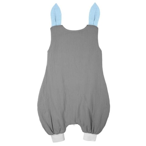 Hi Little One śpiworek do spania z nogawkami dla Niemowlaka TOG 1,0 BIO muślin SLEEPY BUNNY Gray/Baby Blue roz M Hi Little One śpiworek do spania z nogawkami dla Niemowlaka TOG 1,0 BIO muślin SLEEPY BUNNY Gray/Baby Blue roz M