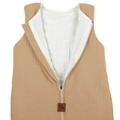 Hi Little One śpiworek dwustronny z nogawkami TOG 1,5 BIO muślin SLIM BAG BEIGE/WHITE roz M Hi Little One śpiworek dwustronny z nogawkami TOG 1,5 BIO muślin SLIM BAG BEIGE/WHITE roz M