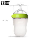 COMOTOMO - 2 antykolkowe butelki silikonowe MOM'S BREAST 250 ml Green BABY 2 pack COMOTOMO - 2 antykolkowe butelki silikonowe MOM'S BREAST 250 ml Green BABY 2 pack