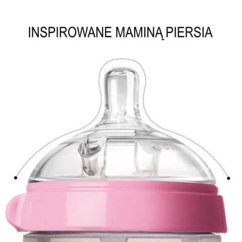 COMOTOMO - Antykolkowa Butelka silikonowa MOM'S BREAST 250 ml Pink BABY COMOTOMO - Antykolkowa Butelka silikonowa MOM'S BREAST 250 ml Pink BABY