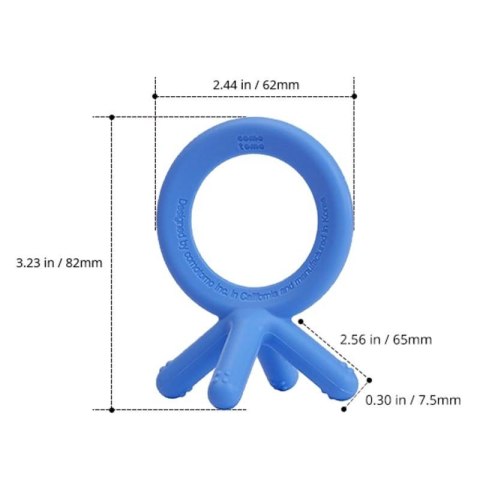 COMOTOMO - Gryzak silikonowy 4D BLUE COMOTOMO - Gryzak silikonowy 4D BLUE
