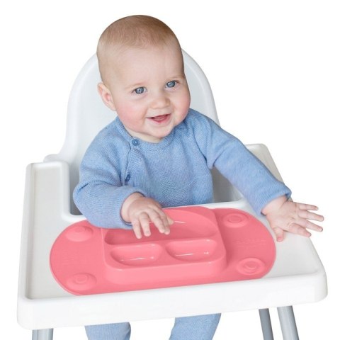 EasyTots silikonowy talerzyk trójdzielny z matą i lunchbox EasyMat Mini 2in1 PINK EasyTots silikonowy talerzyk trójdzielny z matą i lunchbox EasyMat Mini 2in1 PINK