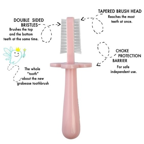 Grabease pierwsze szczoteczki dla niemowlaka Blush 2 szt Grabease pierwsze szczoteczki dla niemowlaka Blush 2 szt
