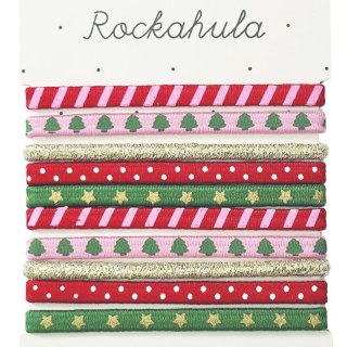Rockahula Kids 10 gumek do włosów dla dziewczynki Jolly Xmas Elastic