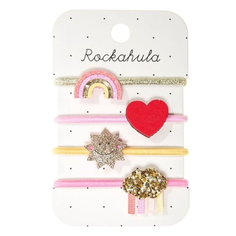 Rockahula Kids gumki do włosów dla dziewczynki 4 szt. Hippy Rainbow Rockahula Kids gumki do włosów dla dziewczynki 4 szt. Hippy Rainbow