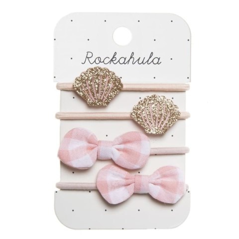 Rockahula Kids gumki do włosów dla dziewczynki 4 szt. Seashell Glitter Rockahula Kids gumki do włosów dla dziewczynki 4 szt. Seashell Glitter