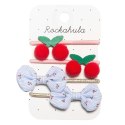 Rockahula Kids gumki do włosów dla dziewczynki 4 szt. Sweet Cherry Bow Rockahula Kids gumki do włosów dla dziewczynki 4 szt. Sweet Cherry Bow