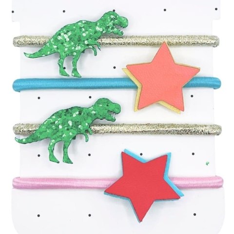 Rockahula Kids gumki do włosów dla dziewczynki 4 szt. T-Rex Rockahula Kids gumki do włosów dla dziewczynki 4 szt. T-Rex
