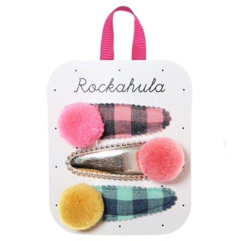 Rockahula Kids spinki do włosów dla dziewczynki 3 szt. Happy Days Pom Pom Rockahula Kids spinki do włosów dla dziewczynki 3 szt. Happy Days Pom Pom