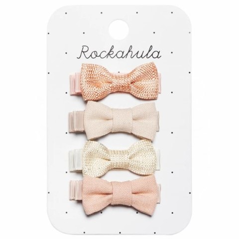 Rockahula Kids spinki do włosów dla dziewczynki 4 szt. Flora Linen Mini Bow Rockahula Kids spinki do włosów dla dziewczynki 4 szt. Flora Linen Mini Bow