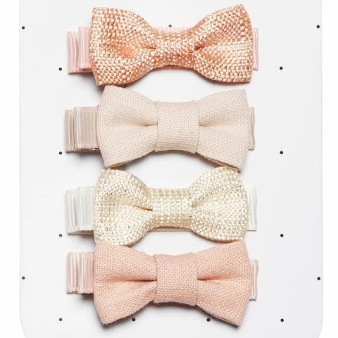 Rockahula Kids spinki do włosów dla dziewczynki 4 szt. Flora Linen Mini Bow Rockahula Kids spinki do włosów dla dziewczynki 4 szt. Flora Linen Mini Bow