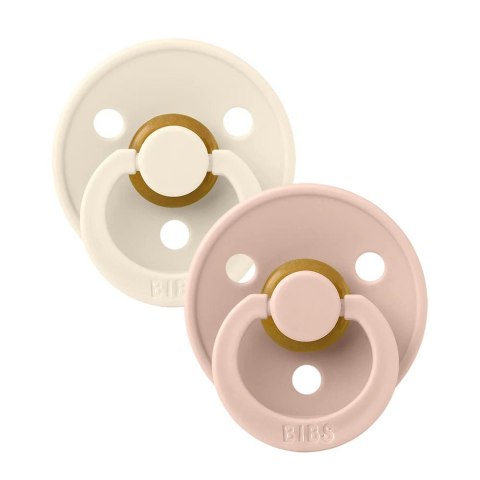 BIBS COLOUR 2-PACK BLUSH & IVORY M Smoczek Uspokajający kauczuk Hevea BIBS COLOUR 2-PACK BLUSH & IVORY M Smoczek Uspokajający kauczuk Hevea