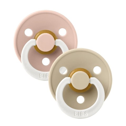 BIBS COLOUR 2-PACK BLUSH NIGHT & VANILIA NIGHT M Smoczek Uspokajający kauczuk Hevea BIBS COLOUR 2-PACK BLUSH NIGHT & VANILIA NIGHT M Smoczek Uspokajający kauczuk Hevea