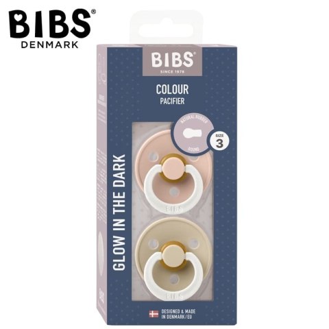 BIBS COLOUR 2-PACK BLUSH NIGHT & VANILLA NIGHT L Smoczek Uspokajający kauczuk Hevea BIBS COLOUR 2-PACK BLUSH NIGHT & VANILLA NIGHT L Smoczek Uspokajający kauczuk Hevea