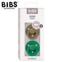 BIBS COLOUR 2-PACK DARK OAK & EVERGREEN M Smoczek Uspokajający kauczuk Hevea BIBS COLOUR 2-PACK DARK OAK & EVERGREEN M Smoczek Uspokajający kauczuk Hevea