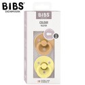 BIBS COLOUR 2-PACK DESERT SAND & SUNSHINE M Smoczek Uspokajający kauczuk Hevea BIBS COLOUR 2-PACK DESERT SAND & SUNSHINE M Smoczek Uspokajający kauczuk Hevea