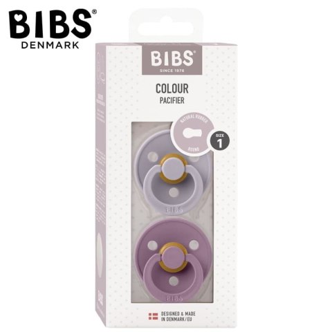 BIBS COLOUR 2-PACK FOSSIL GREY & MAUVE S Smoczek Uspokajający kauczuk Hevea BIBS COLOUR 2-PACK FOSSIL GREY & MAUVE S Smoczek Uspokajający kauczuk Hevea