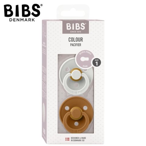 BIBS COLOUR 2-PACK HAZE & CARAMEL S Smoczek Uspokajający kauczuk Hevea BIBS COLOUR 2-PACK HAZE & CARAMEL S Smoczek Uspokajający kauczuk Hevea