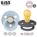 BIBS COLOUR 2-PACK IRON & BABY BLUE L Smoczek Uspokajający kauczuk Hevea BIBS COLOUR 2-PACK IRON & BABY BLUE L Smoczek Uspokajający kauczuk Hevea