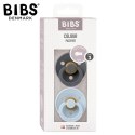 BIBS COLOUR 2-PACK IRON & BABY BLUE L Smoczek Uspokajający kauczuk Hevea BIBS COLOUR 2-PACK IRON & BABY BLUE L Smoczek Uspokajający kauczuk Hevea