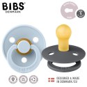 BIBS COLOUR 2-PACK IRON & BABY BLUE S Smoczek Uspokajający kauczuk Hevea BIBS COLOUR 2-PACK IRON & BABY BLUE S Smoczek Uspokajający kauczuk Hevea
