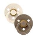BIBS COLOUR 2-PACK IVORY & DARK OAK M Smoczek Uspokajający kauczuk Hevea BIBS COLOUR 2-PACK IVORY & DARK OAK M Smoczek Uspokajający kauczuk Hevea
