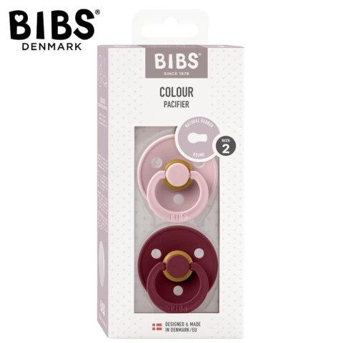 BIBS COLOUR 2-PACK PINK PLUM & ELDERBERRY M Smoczek uspokajający kauczuk Hevea BIBS COLOUR 2-PACK PINK PLUM & ELDERBERRY M Smoczek uspokajający kauczuk Hevea